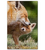 Cakapuzzle Anne Ve Yavru Tilki Sevgi Puzzle Yapboz MDF (Ahşap) (255 Parça)