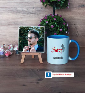 Savcı Fotoğraflı Dekoratif Taş, Kupa Bardak Beyaz Hediye (Model 4)