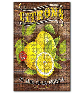 Cakapuzzle Limon Reklamı Ahşap Zeminde Görseli Puzzle Yapboz MDF (Ahşap) (255 Parça)