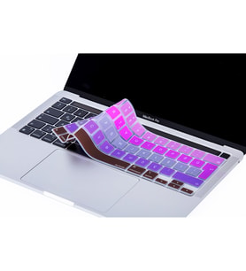 Laptop MacBook Pro Klavye Koruyucu 13inc A2251 A2289 A2338 16inc A2141 Türkçe (Pembe-Mavi)