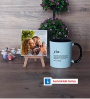 Sevgiliye Hediye Fotoğraflı Dekoratif Taş, Kupa Bardak Beyaz Hediye (Model 11)