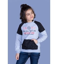 Toontoy Erkek Çocuk Garni Detaylı Nakışlı Sweatshirt ( Gri-Melanj)
