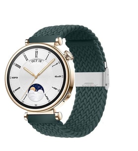 Sneezy Huawei Watch GT 4 41mm İle Uyumlu 18mm Metal Klips Solo Fiberlink Örgü Kordon (petrol mavisi)