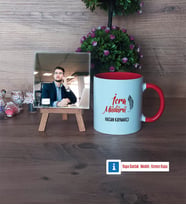 İcra Müdürü Fotoğraflı Dekoratif Taş, Kupa Bardak Beyaz Hediye (Model 2)