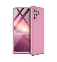 Oppo Reno 5 Lite Kılıf 3 Parça Slim Sert Silikon Kapak AYS (Rose)