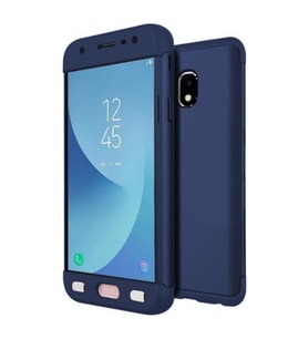 Samsung J5 Pro Kılıf Kamera Korumalı 360 Tam Koruma Ays Kılıf (Mavi)