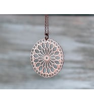 925 Ayar Yaşam Çiçeği Gümüş Kolye (Rose)