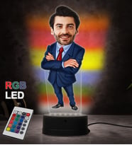 Doğum Günü Hediyesi,Sevgiliye Hediye, Kişiye Özel Fotoğraflı Baba 5 Karikatür 3D Led Lamba (RGB)