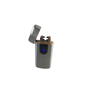 Elektronik  Alevsiz Çakmak Usb Şarjlı Dokunmatik Led Ekran (Gri)