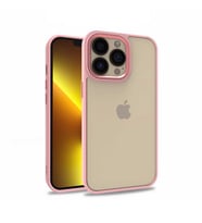 Apple iPhone 13 Pro Kılıf Flora Buton,Kenar Çevresi Renkli Kılıf (Rose)