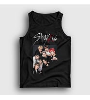 Presmono Unisex Beyaz Band Stray Kids Atlet 122523tt (Siyah)