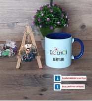 Eczacı Kupa Bardak Beyaz ve Fotoğraflı Ahşap Anahtarlık HediyeEczacıya Hediye Eczacılar Günü Hediyesi (Model 3)