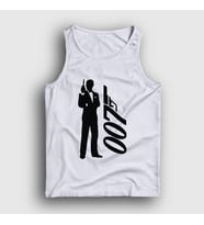 Presmono Unisex Sarı Tuxedo Film James Bond Atlet 258387tt (Beyaz)