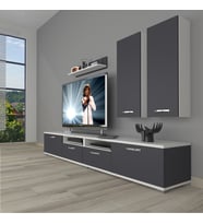 Decoraktiv Eko 5220d Mdf Tv Ünitesi Tv Sehpası (Beyaz - Antrasit)