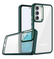 Samsung Galaxy A04S Kılıf Case, Kamera Lens Korumalı Elektroplatin Kaplama Sert PC Koruyucu Colourful Platinum Serisi (Yeşil)