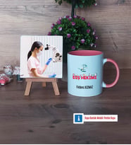 Diş Hekimi Fotoğraflı Dekoratif Taş, Kupa Bardak Beyaz Hediye (Model 6)