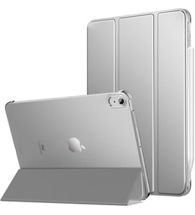 Apple iPad Air 5 10.9 2022 M1 Kılıf PU Deri Smart Standlı Case A2588 A2589 A2591 (Gri)