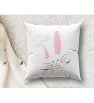 BK Gift Paskalya Tasarımlı Beyaz Kırlent Yastık, Ev Hediyesi, Ev Dekorasyonu, Dekoratif Hediye (Model 5)