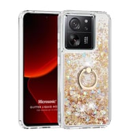Microsonic Xiaomi Mi 13T Pro Kılıf Glitter Liquid Holder Pembe (Gold)