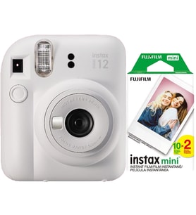 Fujifilm İnstax Mini 12 Fotoğraf Makinesi+Askı+pil+20'li film (Beyaz)