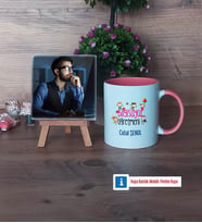 Bilgisayar Öğretmeni Fotoğraflı Dekoratif Taş, Kupa Bardak Beyaz Hediye (Model 6)