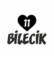 Kalpli 11 Bilecik Araba Sticker siyah 20x15 CM (Siyah)