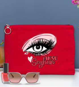 BK Gift Kişiye Özel İsimli-5 Astarlı Portföy Çanta 30x21cm(12 Renk Seçeneği), Baskılı El Çantası, Organizer Çanta (Kırmızı)