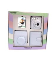 Fujifilm İnstax Mini 12 Fotoğraf Makinesi+Askı+pil +10'lu film+Albüm+Çanta (Beyaz)