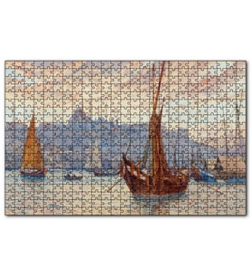 Cakapuzzle Eski İstanbul Haliç'te Gemiler Puzzle Yapboz MDF (Ahşap) (255 Parça)
