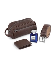 Polo Air Erkek El Çantası Cüzdan Kemer Parfüm Set PN-31 (Kahverengi)