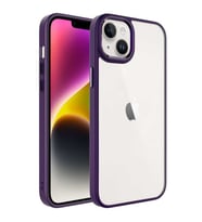 Apple iPhone 14 Kılıf Zore Krom Kılıf (Koyu Mor)