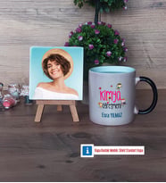 Kimya Öğretmeni Fotoğraflı Dekoratif Taş, Kupa Bardak Beyaz Hediye (Model 9)