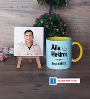 Aile Hekimi Fotoğraflı Dekoratif Taş, Kupa Bardak Beyaz Hediye (Model 7)