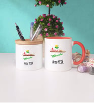 Ziraat Mühendisi Kupa Bardak Lacivert ve Kalemlik (Model 6)