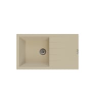 POLEX Cristalüx Granit Evye P-SX1 Siyah Tezgah Altı Ve Tezgah Üstü Mutfak Evyesi 86x49,5cm (Bej)