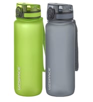Uzspace 2'li Tritan Matara Seti 800 ml 14 Farklı Renk Seçeneği FiftyFifty (Yeşil-Grı)