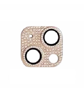 Uyumlu Model Apple iPhone 13 Mini Full Taşlı Kamera Lens Koruyucu Çerçeveli Koruyucu CL-08 (Pembe)