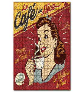 Cakapuzzle Güzel Kadın Lezetli Kahve Görseli Puzzle Yapboz MDF (Ahşap) (1000 Parça)