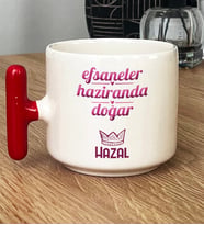 Kişiye Özel İkizler Yengeç Burcu Hediye T Kupa Bardak Doğum Günü Hediyesi (Kırmızı)