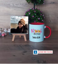 Biyoloji Öğretmeni Fotoğraflı Dekoratif Taş, Kupa Bardak Beyaz Hediye (Model 2)