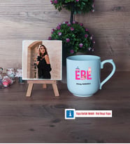 Ebe Fotoğraflı Dekoratif Taş, Kupa Bardak Beyaz Hediye (Model 5)