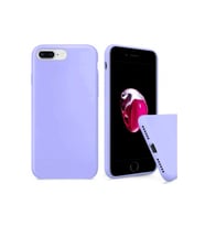 iPhone 7 Plus Kılıf Kamera Korumalı Silikon Rubber Arka Kapak (Lila)