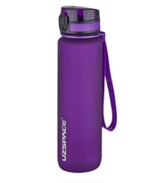 Uzspace Büyük Boy 28 cm 1000 ml 1 litre Tritan Su Matarası 14 Renk FiftyFifty Softtouch (Mor)