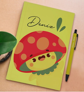 BK Gift Kişiye Özel İsimli Sarı Sert Kapaklı Defter ve Tükenmez Kalem Seti, Arkadaşa Hediye, Yeni İş Hediyesi, Doğum Günü Hediyesi (Model 8)