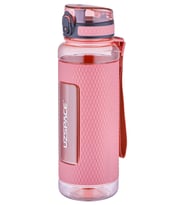 Uzspace FiftyFifty 1100ml -MEGA BÜYÜK BOY- Tritan Su Matarası Silikon Korumalı Kaydırmaz Gövde (Pudra)