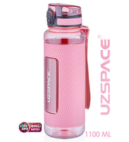 Uzspace FiftyFifty 1100ml -MEGA BÜYÜK BOY- Tritan Su Matarası Silikon Korumalı Kaydırmaz Gövde