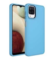 Galaxy M32 Kılıf Zore Luna Dışı Soft Yumuşak İçi Kadife Kılıf (Buz Mavisi)