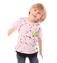 Toontoy Erkek Çocuk Baskılı Tişört (Açık Lila)