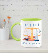 Kişiye Özel Avukat Tasarımlı Siyah Kupa (Yeşil-Beyaz)