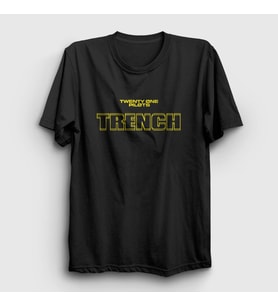 Presmono Unisex Haki Trench Twenty One Pilots T-Shirt 120231tt (Siyah)